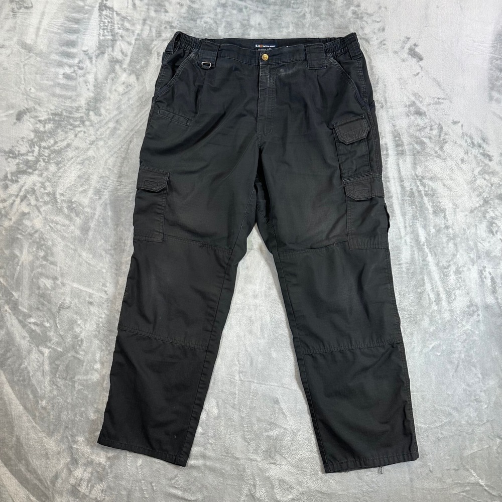 5.11 Tactical Cargo Pants Mens Size 40x32 Black Ripstop Workwear